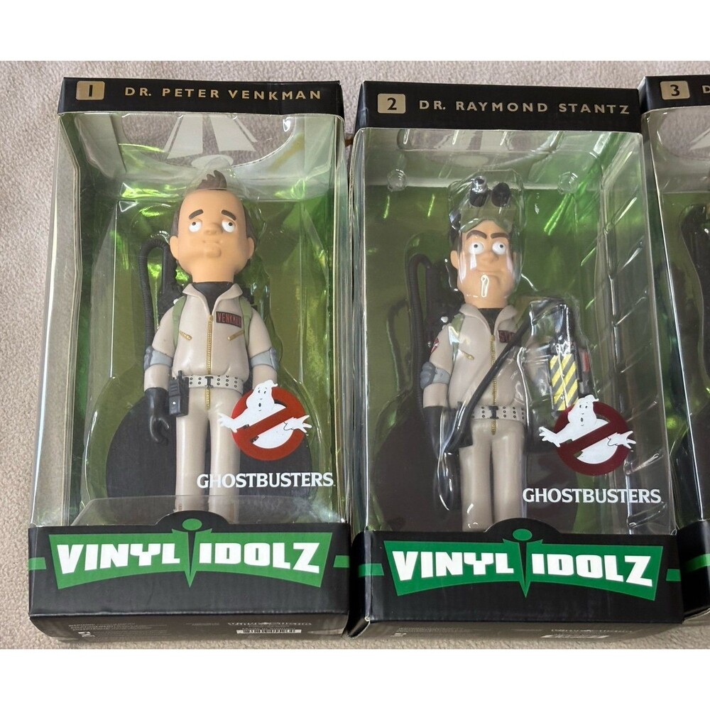 Vinyl Idolz Set of 3 Peter, Egon and Ray Ghostbusters 1 2 3 - Picture 10 of 10